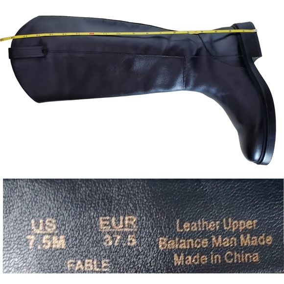 New Sam edelman fable womes leather zip up tall ridding boots black - Picture 15 of 16